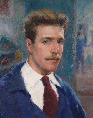Portrait of William L'Engle: William L'Engle "Self Portrait-Paris 1914"